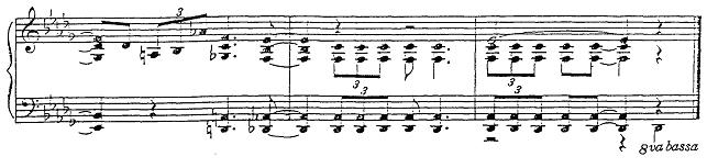 Octave above and below example 3